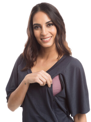 Blusa Asas para Amamentação Criando Gente Preto-3854