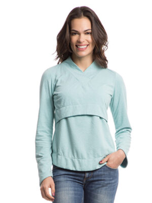 Blusa Plume para Amamentação Criando Gente Azul Claro-0