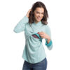 Blusa Plume para Amamentação Criando Gente Azul Claro-2902