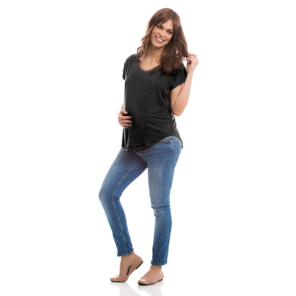 Blusa Bruna para Amamentação Criando Gente Preto-3342
