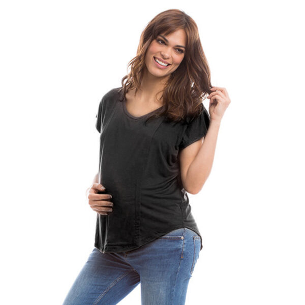 Blusa Bruna para Amamentação Criando Gente Preto-0