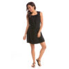 Vestido Poli para Amamentação Criando Gente Preto Devorê-0