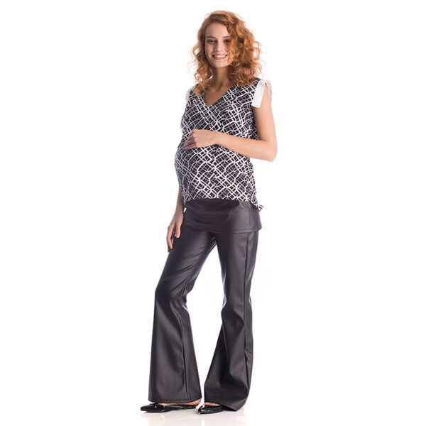 Blusa Haru para Gestante cor Preto Estampa-3844