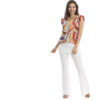 Calça Flare para Gestantes cor BRANCA-3811