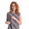 Vestido Ar para Gestante cor Preto Estampa-3839