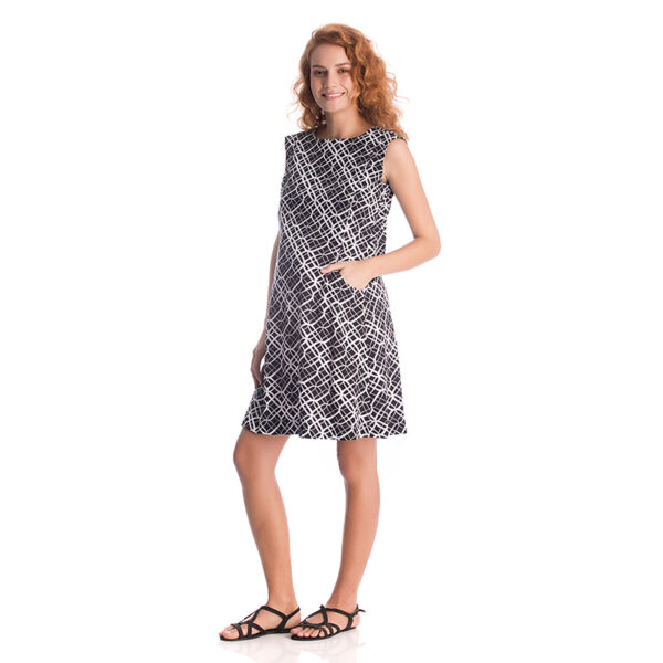 Vestido Ar para Gestante cor Preto Estampa-3838