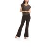 Calça Flare Texturizada cor Preto-3935
