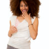 Blusa Drapé Amamentação e Gestante Cor natural Criando Gente - Imagem 2