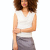 Blusa Drapé Amamentação e Gestante Cor natural Criando Gente - Imagem 3